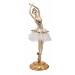 Ballerinaer creme/guld farvet ass.